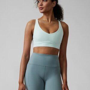 Athleta Solace Bra A-C Light Blue Workout Womens Sports Bra